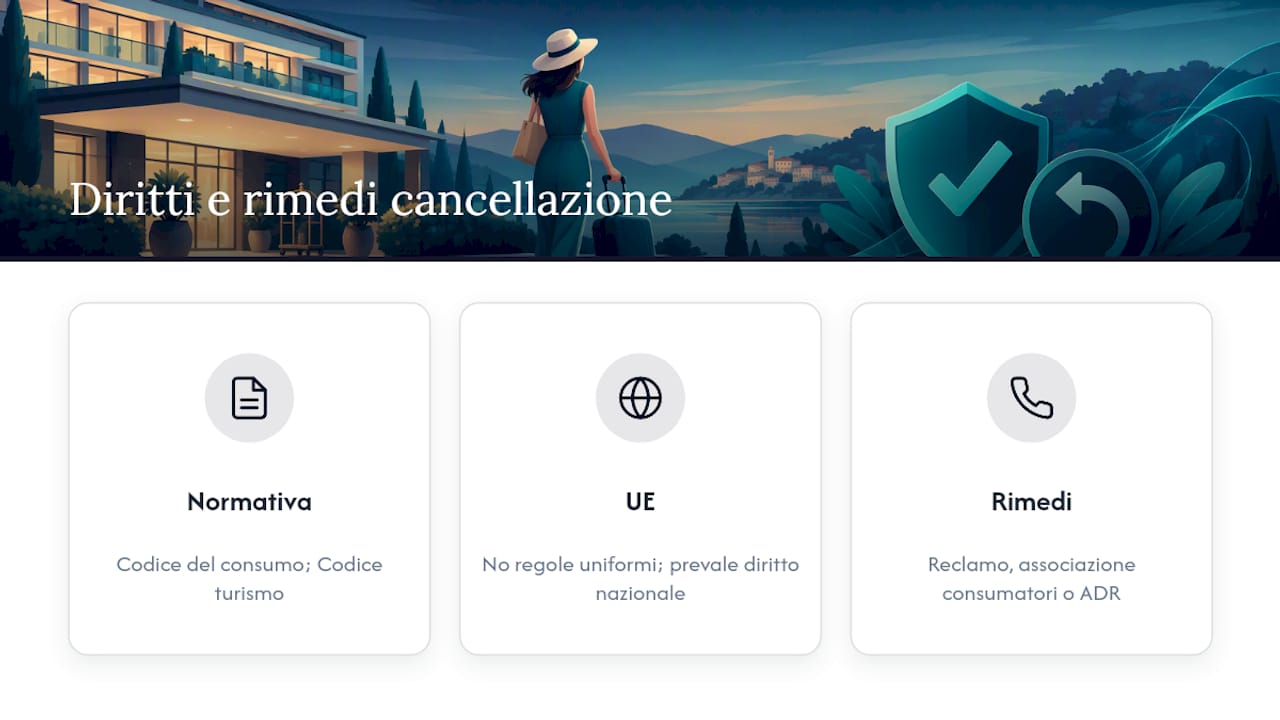 Cosa dice la legge sui diritti del consumatore in albergo — overview diagram